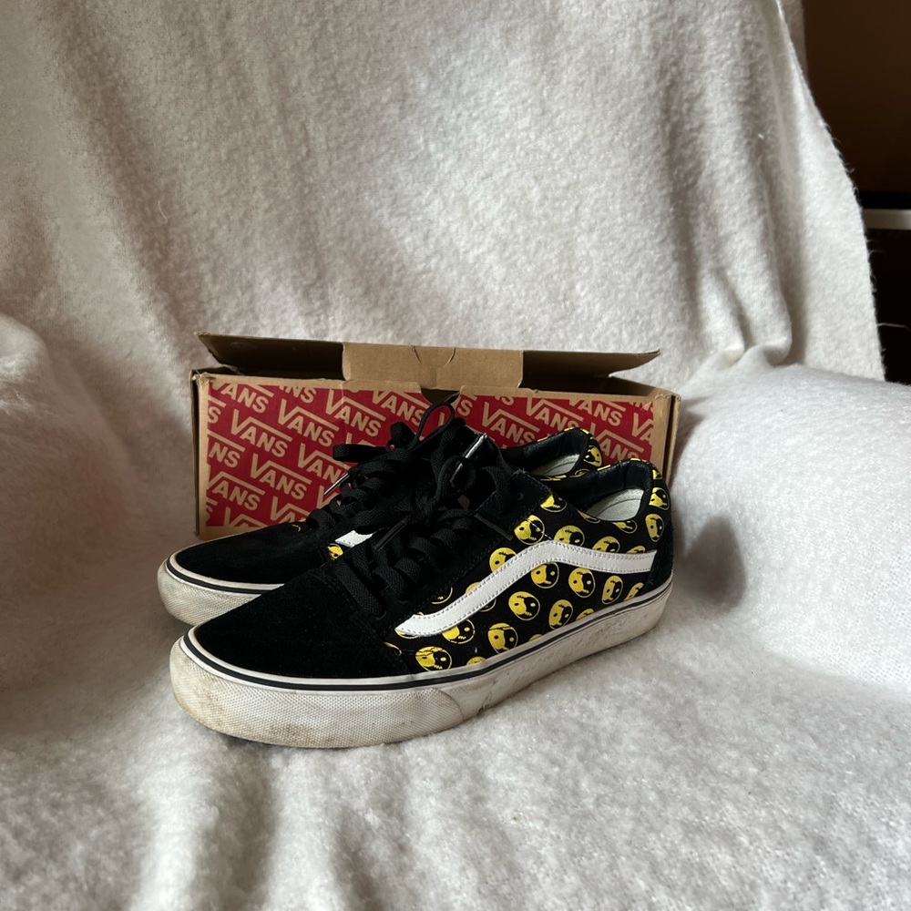 Old skool vans, size 10.5, black, yellow and white